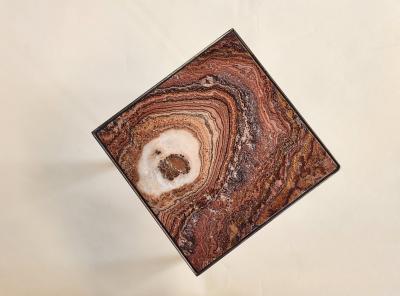  Gueridon Side Table with Onyx Tile by Gueridon Design