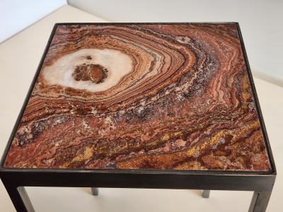  Gueridon Side Table with Onyx Tile by Gueridon Design