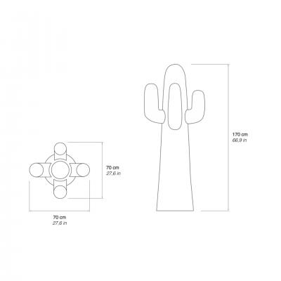  Gufram Ceretti Derossi Rosso Modular Coat Hanger Original Green Cactus Edited by Gufram