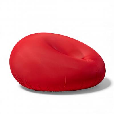  Gufram Ceretti Derossi Rosso Tullio Eugenio Regge for Gufram SRL Italian Red Detecma Chairs Pair