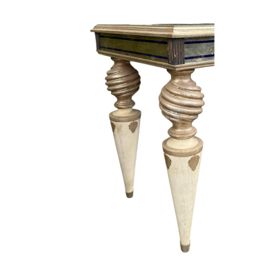  Gustav Carroll Harlequin Eglomese Reverse Painted Mirror Giltwood Console Table