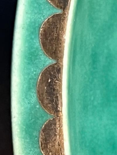  Gustavsberg ART DECO ARGENTA FOOTED BOWL DECORATED WITH SIVER INLAID FISH