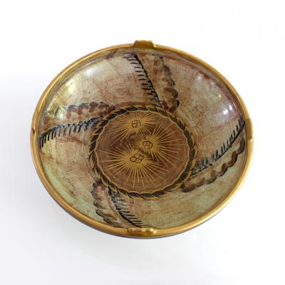  Gustavsberg JOSEF EKBERG FOR GUSTAVSBERG CERAMIC LUSTER BOWL SWEDEN 1931