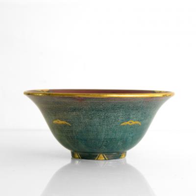  Gustavsberg JOSEF EKBERG GREEN AND RED BOWL GUSTAVSBERG SWEDEN 1927