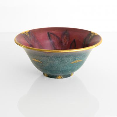  Gustavsberg JOSEF EKBERG GREEN AND RED BOWL GUSTAVSBERG SWEDEN 1927