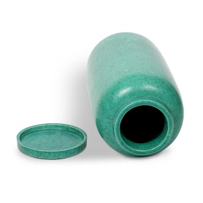  Gustavsberg Large Vase in Mottled blue Green by Wilhelm Kage for Gustavsberg