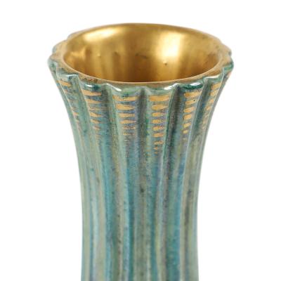  Gustavsberg Studio Art Deco Lobed Vase in Luster Glazing by Josef Ekberg