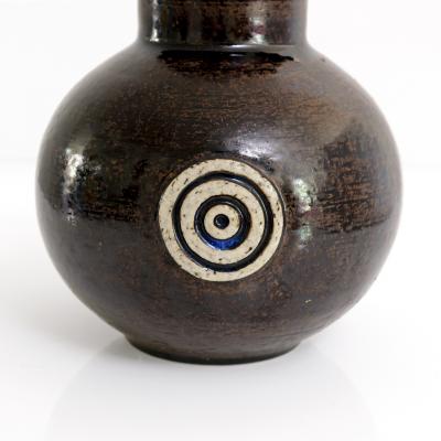  Gustavsberg Studio BRITT LOUISE SUNDELL SPHERICAL CHAMOTTE VASE GUSTAVSBERG SWEDEN