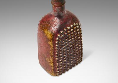  Gustavsberg Studio Bottle Form Table Lamp in Oxblood Glaze by Stig Lindberg