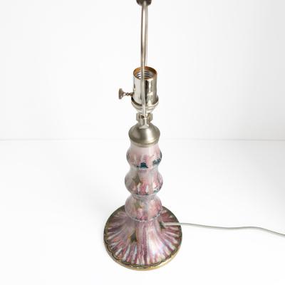  Gustavsberg Studio Josef Ekberg Art Deco ceramic lamp in pink blue gold Gustavsberg Sweden 1926