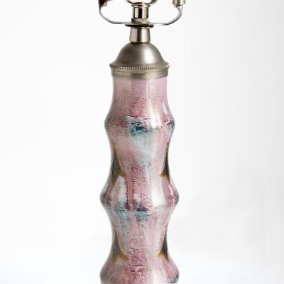  Gustavsberg Studio Josef Ekberg Art Deco ceramic lamp in pink blue gold Gustavsberg Sweden 1926