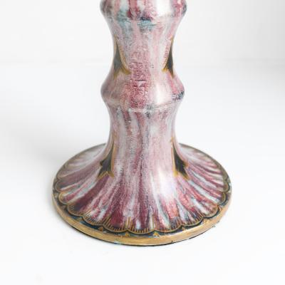  Gustavsberg Studio Josef Ekberg Art Deco ceramic lamp in pink blue gold Gustavsberg Sweden 1926