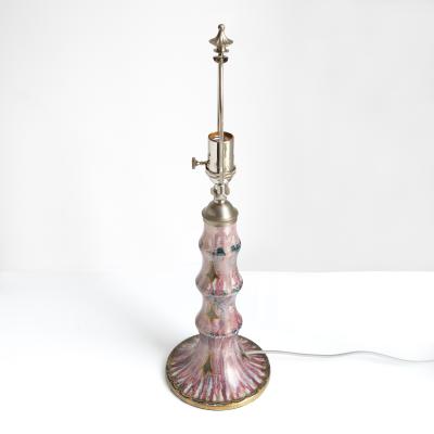  Gustavsberg Studio Josef Ekberg Art Deco ceramic lamp in pink blue gold Gustavsberg Sweden 1926