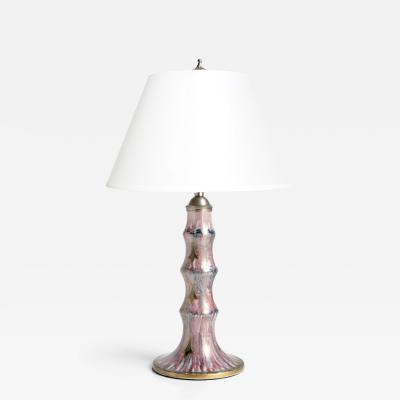  Gustavsberg Studio Josef Ekberg Art Deco ceramic lamp in pink blue gold Gustavsberg Sweden 1926