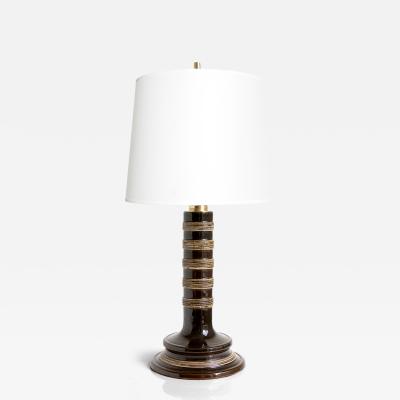  Gustavsberg Studio SYLVIA LEUCHOVIUS CERAMIC LAMP FOR GUSTAVSBERG SWEDEN 1960S