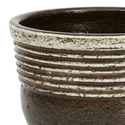  Gustavsberg Studio Sculptural Bowl with Ridged Detail by Britt Louise Sundell