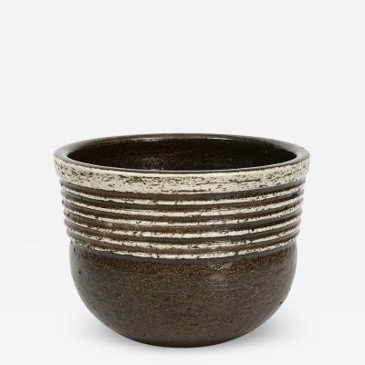  Gustavsberg Studio Sculptural Bowl with Ridged Detail by Britt Louise Sundell