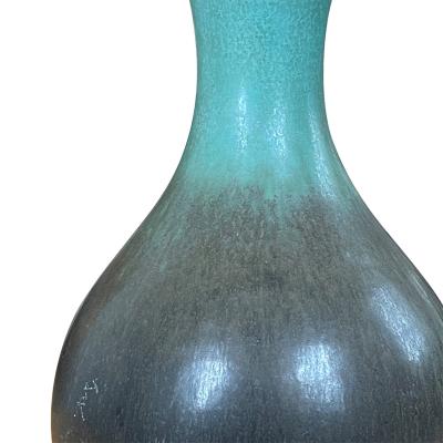  Gustavsberg Studio Small Table Lamp in Celadon and Burgundy Brown by Sven Wejsfelt