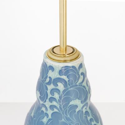  Gustavsberg Studio Swedish Art Deco ceramic Sgraffito technique lamp by Josef Ekberg Gustavsberg