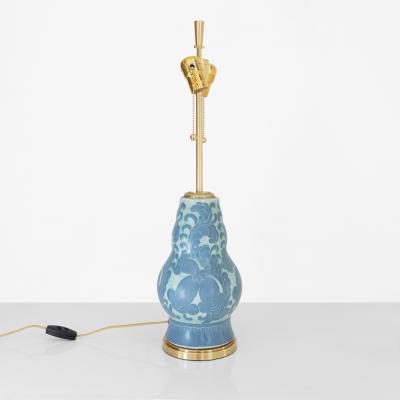  Gustavsberg Studio Swedish Art Deco ceramic Sgraffito technique lamp by Josef Ekberg Gustavsberg