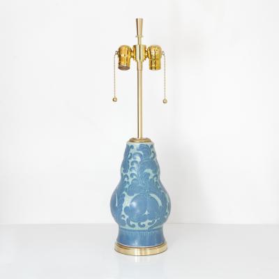  Gustavsberg Studio Swedish Art Deco ceramic Sgraffito technique lamp by Josef Ekberg Gustavsberg