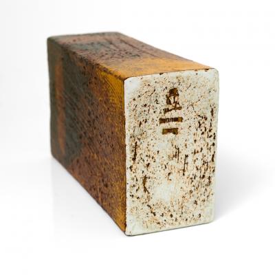  Gustavsberg Studio TWO LISA LARSEN UNIQUE CLAY VASES FOR GUSTAVSBERG STUDIO SWEDEN CIRCA 1960