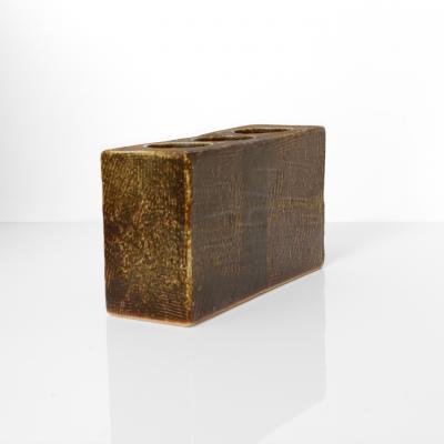  Gustavsberg Studio TWO LISA LARSEN UNIQUE CLAY VASES FOR GUSTAVSBERG STUDIO SWEDEN CIRCA 1960