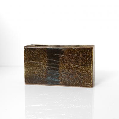  Gustavsberg Studio TWO LISA LARSEN UNIQUE CLAY VASES FOR GUSTAVSBERG STUDIO SWEDEN CIRCA 1960