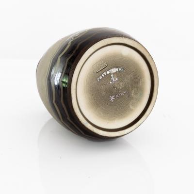  Gustavsberg Studio Unique hand built and painted ceramic vase Josef Ekberg for Gustavsberg Sweden