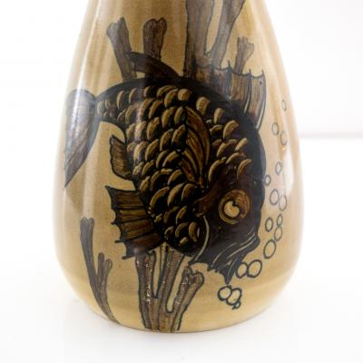  Gustavsberg Studio Unique hand decorated Swedish Art Deco vase by Josef Ekberg Scandinavian Modern