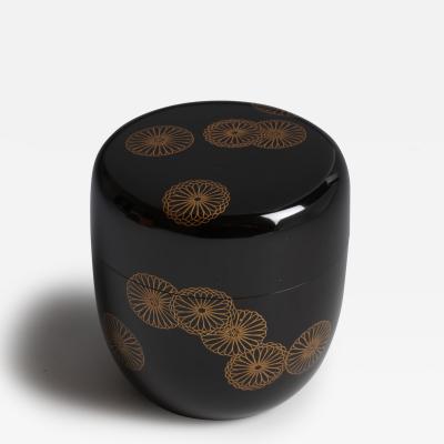  Gy sh Tea Caddy with Chrysanthemum and Stream 1970s
