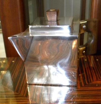 H L Linton Paris Outstanding unique cubist coffee tea service by H L Linton Paris