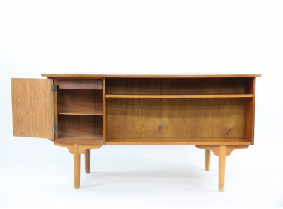  H P Hansen H P Hansen Bullet Teak Executive Desk