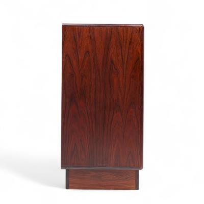 H P Hansen HP Hansen Mid Century Danish Rosewood Tambour Door Armoire