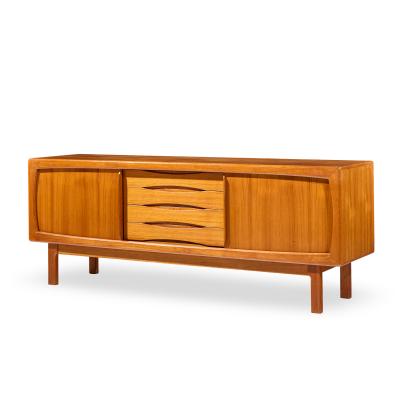  H P Hansen HP Hansen Mid Century Danish Teak Sliding Door Credenza
