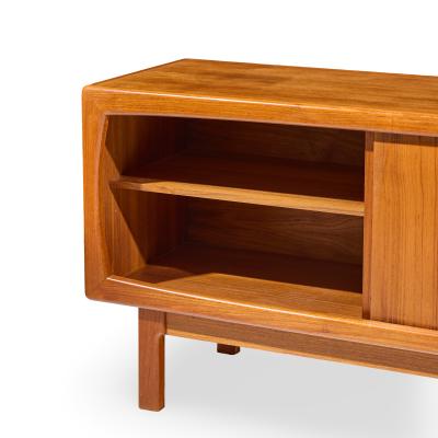  H P Hansen HP Hansen Mid Century Danish Teak Sliding Door Credenza