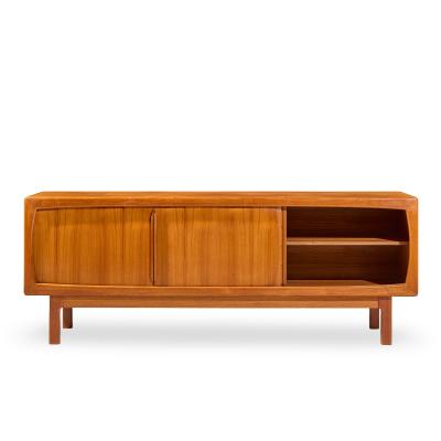  H P Hansen HP Hansen Mid Century Danish Teak Sliding Door Credenza