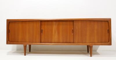  H P Hansen Vintage Sculptural Danish Teak H P Hansen Sideboard Credenza