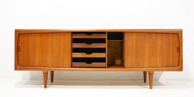  H P Hansen Vintage Sculptural Danish Teak H P Hansen Sideboard Credenza