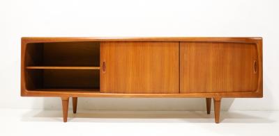  H P Hansen Vintage Sculptural Danish Teak H P Hansen Sideboard Credenza