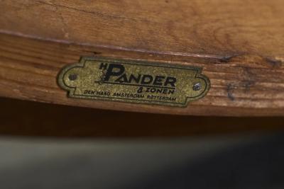  H Pander Zonen H Pander Zonen Round Coffee Table with Baluster Legs in Solid Oak Netherlands