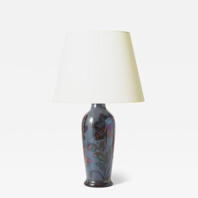  H gan s Art Deco Table Lamp in Luster Glazes by ke Holm for H gan s