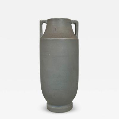  H gan s Art Deco Tall Handled Vase in Stone Gray by Hoganas