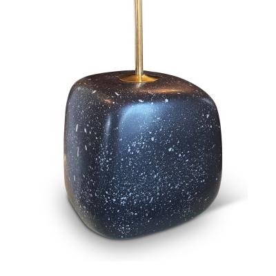  H gan s Table Lamp with Speckled Stone Like Base by Hoganas Keramik