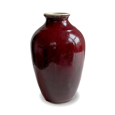  H gan s Trio of Vases in Vibrant Oxblood Glaze by John Andersson