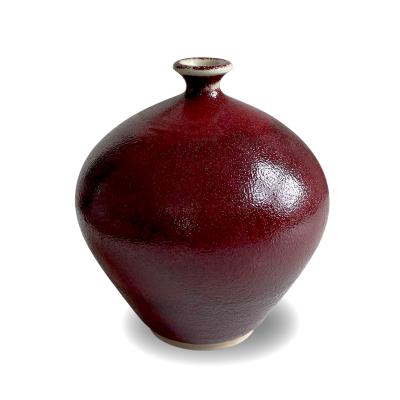  H gan s Trio of Vases in Vibrant Oxblood Glaze by John Andersson