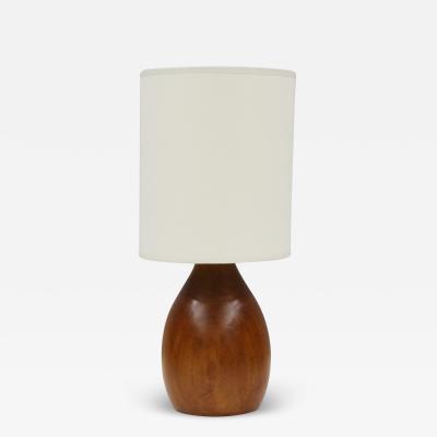  HEW Collection Oval Base Oak Wood Table Lamp