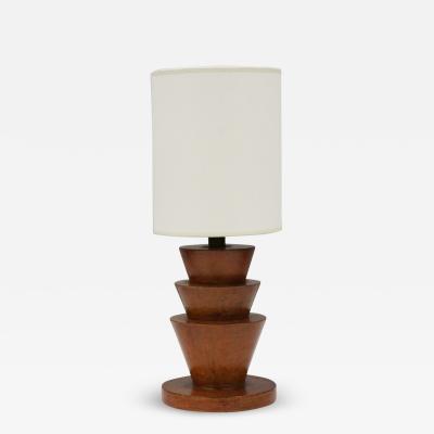  HEW Collection Step Base Oak Wood Table Lamp