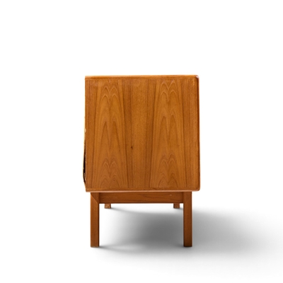  HP Hansen HP Hansen Mid Century Danish Teak Sliding Door Credenza