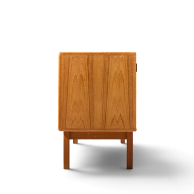  HP Hansen HP Hansen Mid Century Danish Teak Sliding Door Credenza